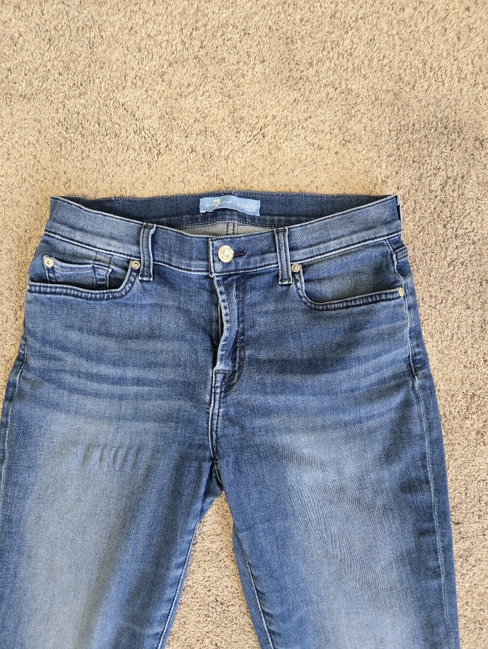 7 For All Mankind Blair Jeans Women’s Blue Stretch Denim Jeans Size 28